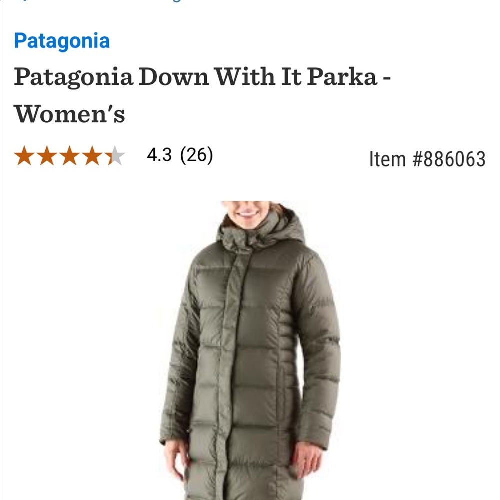 Patagonia Down With It Parka Black Large L